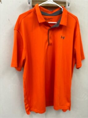 Under Armour Hunter Orange short sleeve heat gear polo XXL
